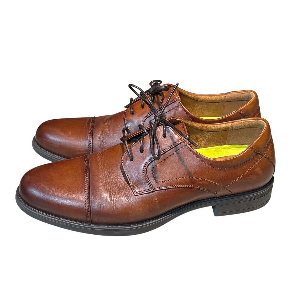 Florsheim Men's Midtown Cap Toe Brown Leather Lace Up Dress Shoes Oxford Size 10